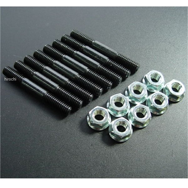 0740 ビーアールシー BRC クロモリ製マフラースタッドボルト 8本 CB400F、CB350F