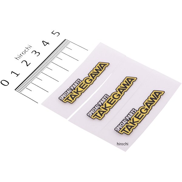 08-01-0010 SP武川 ステッカー TAKEGAWA XS 黒 / 黄 3枚 汎用