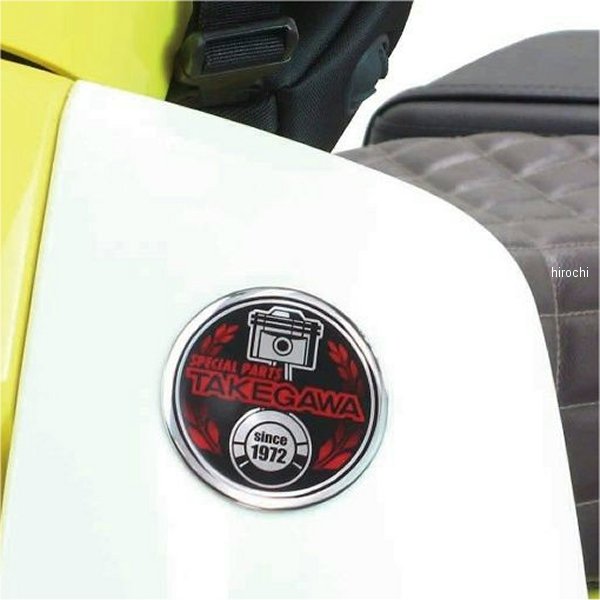 08-01-0052 SP武川 TAKEGAWA円形エンブレム 2枚1セット レッド