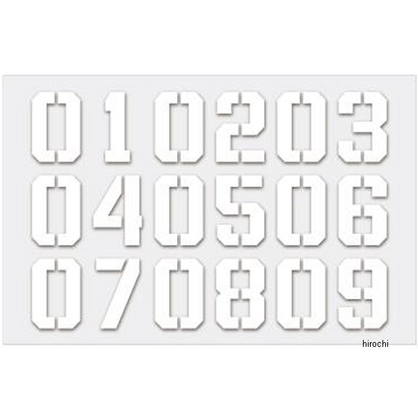 08-01-0201 SP武川 ナンバリングステッカー 白
