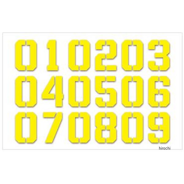 08-01-0202 SP武川 ナンバリングステッカー 黄