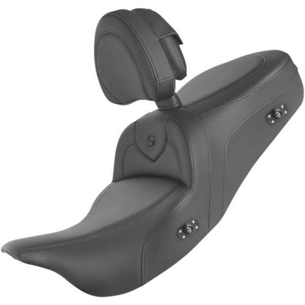 0801-1405 サドルメン SADDLEMEN ロードソファー ヒートシート 09年-22年 ハーレー FLHTCUTG バックレスト有 黒