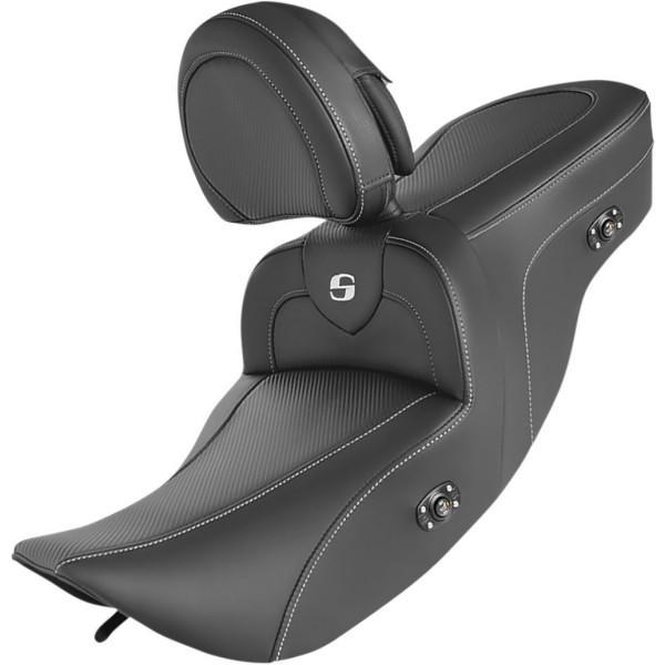0801-1413 サドルメン SADDLEMEN ロードソファー ヒートシート 06年 ハーレー FLHX バックレスト有 黒