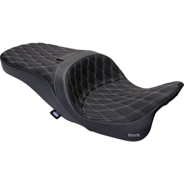 0801-1482 DRAG シート フリーダム ダブルダイヤモンド 20年-23年 FLTRK 黒/シルバーステッチ