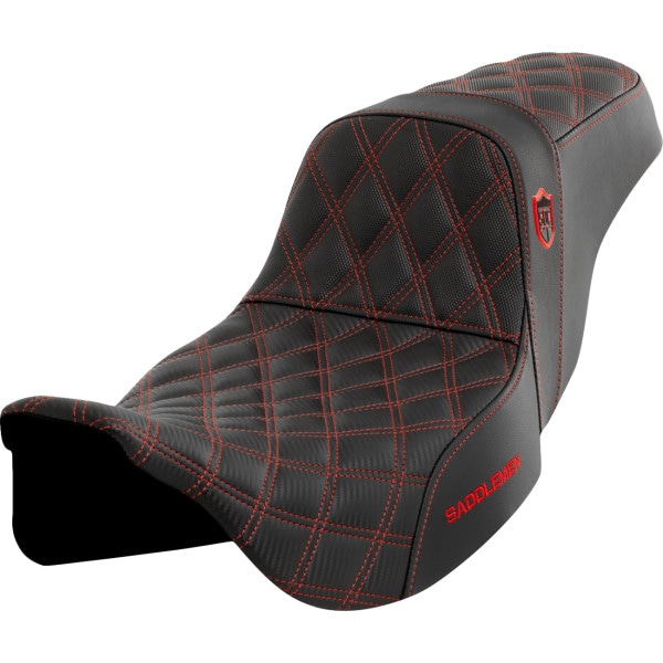 0801-1659 サドルメン Saddlemen シート SDC PERF GRIPPER レッド ステッチ