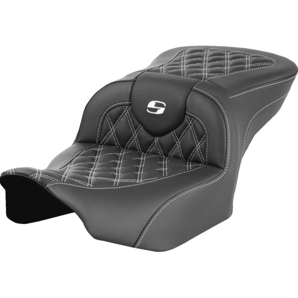 0801-1718 サドルメン Saddlemen シート ROADSOFA LS ホワイト ステッチ