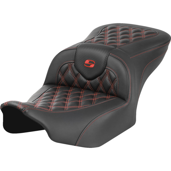 0801-1783 サドルメン Saddlemen シート ROADSOFA LS CF レッド ステッチ