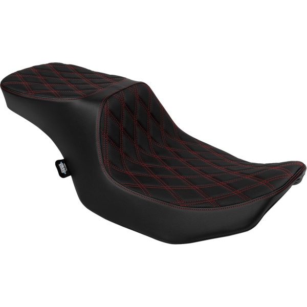 0801-1950 DRAG SPECIALTIES SEATS formance Predator 2-up Double Diamond レッド ビニール