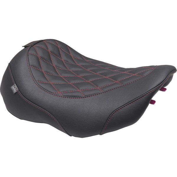 0801-2020 マスタング Mustang Wide Tripper ソロシート DBR/ダークチェリーステッチ