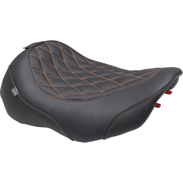 0801-2023 マスタング Mustang Wide Tripper ソロシート DBR/オレンジステッチ