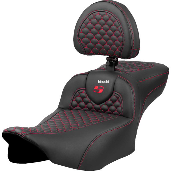 823-07-209B4 サドルメン Saddlemen SEAT ROADSOFA DRAGON RED STITCH W/DRIVER BR EXT RCH