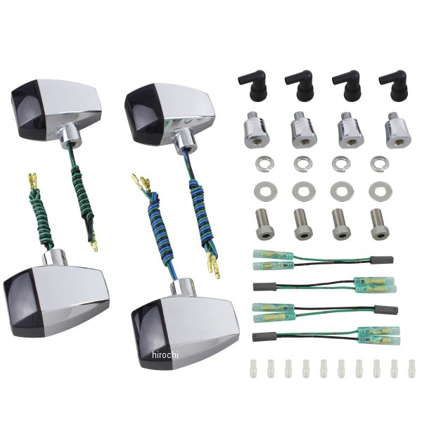 080483 ポッシュ POSH ウインカーキット ZRタイプ スタンダード GSX1400 イナズマ1200/400 メッキ/スモーク