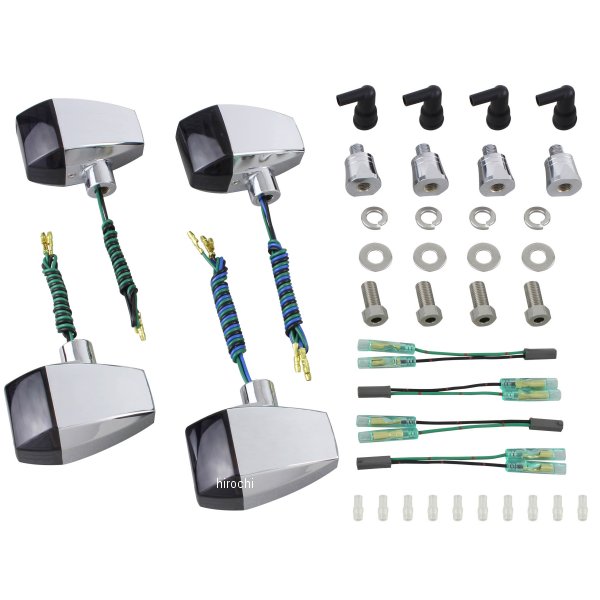 080487 ポッシュ POSH ウインカーキット ZRタイプ クリスタルカット GSX1400 イナズマ1200/400 メッキ/スモーク