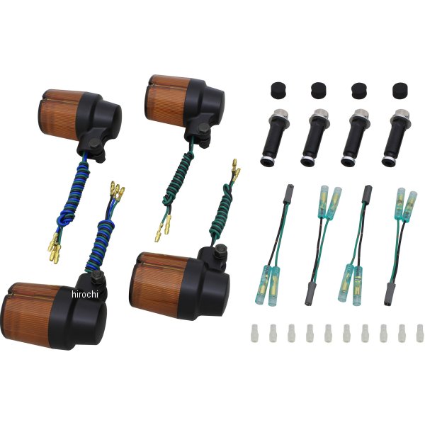 080493-26 ポッシュ POSH ウインカーセット スーパーバイク GSX1400 黒/オレンジ