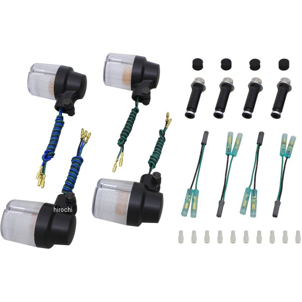 080494-26 ポッシュ POSH ウインカーセット スーパーバイク GSX1400 黒/クリア