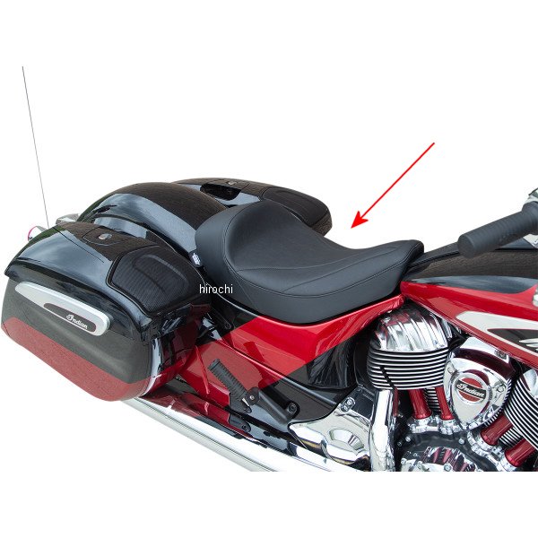 0810-2266 DRAG Specialties ドラックスペシャリティーズ シート ソロ リニアステッチ 14年-18年 インディアン Chief 黒