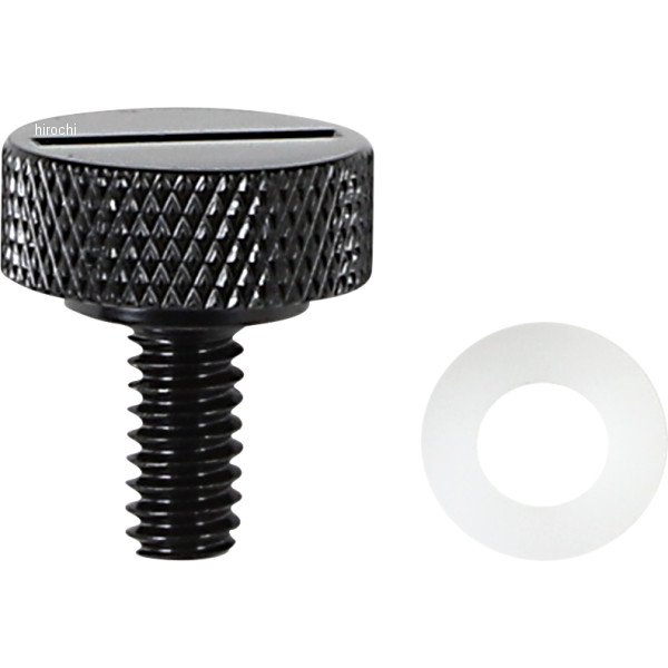 0820-0147  DRAG Specialties ドラックスペシャリティー SEAT KNOB BLK SLOT 1/4-20
