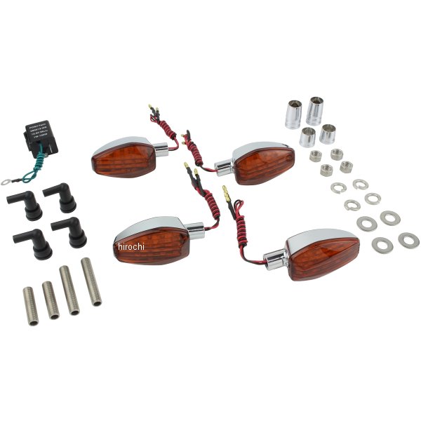 088151 ポッシュ POSH ライトウェイトLEDウインカーキット 17年 GSX250R、GSX250FX メッキ/オレンジ