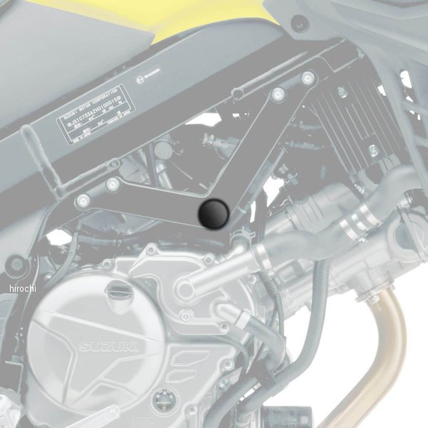 089001 ピラミッドプラスチック Pyramid Plastics フレームエンドキャップ 12年-22年 DL650 V-Strom 黒