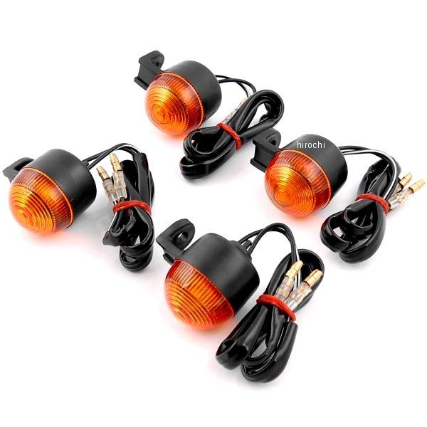 09-03-2901 SP武川 ラバーウインカー レンズ径φ34mm シングルソケット 12V10Wバルブ付 4個1セット レンズタイプ アンバー 汎用