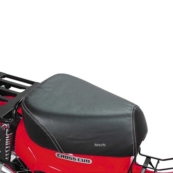 SP武川 クッションシートカバー クロスカブ50 ブラック表皮/ダブルホワイトステッチ