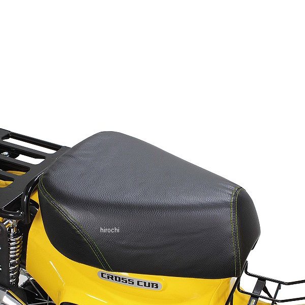 09-11-0186 SP武川 クッションシートカバー クロスカブ110 ブラック表皮/ダブルダークグリーンステッチ