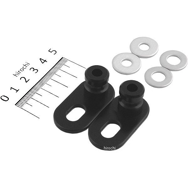 090096-06 ポッシュ POSH プレートウインカーステー ネジ径6mm、8mm 汎用 2個入り 黒