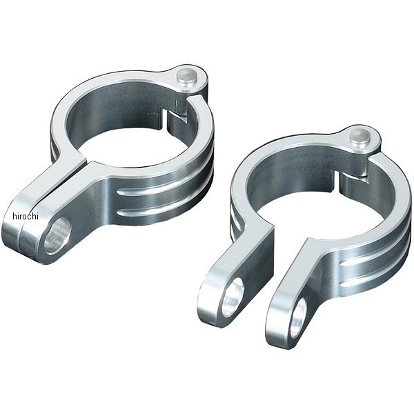 090235-03 ポッシュ POSH マシンド ウインカーベースクランプ 35mm シルバー