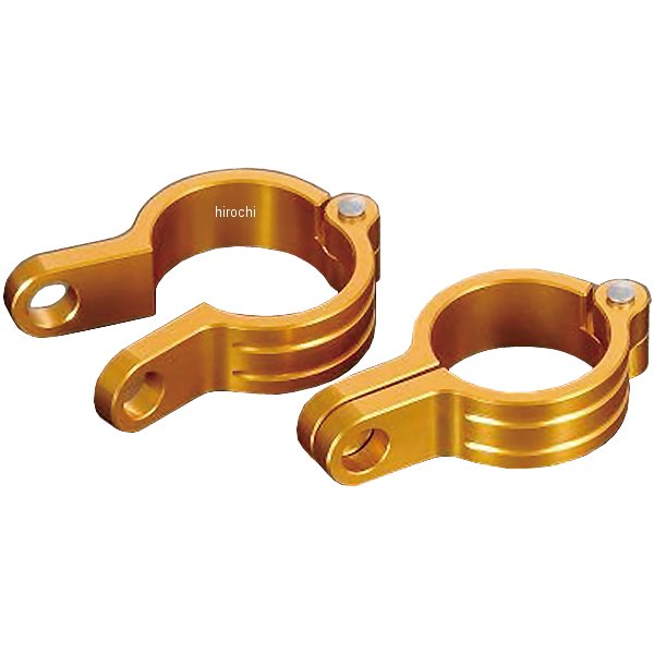 090241-04 ポッシュ POSH マシンド ウインカーベースクランプ 41mm ゴールド