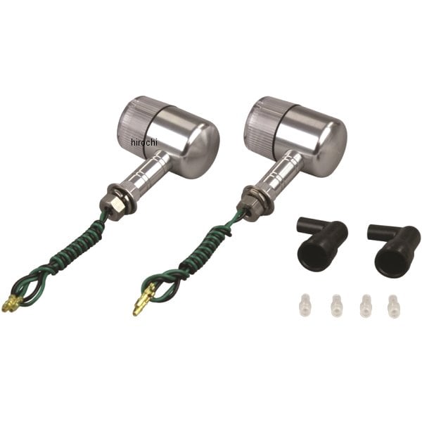 091092-L3 ポッシュ POSH アルミマシンドウインカー 汎用 71タイプ ロングステー シングル球 シルバー/クリアー