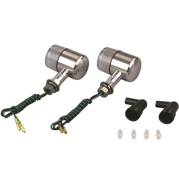 091092-S3 ポッシュ POSH アルミマシンドウインカー 汎用 71タイプ ショートステー シングル球 シルバー/クリアー