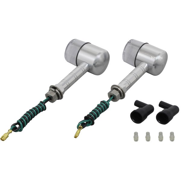 091092-W3 ポッシュ POSH アルミマシンドウインカー71 スーパーロングステー シングル球 シルバー/クリア