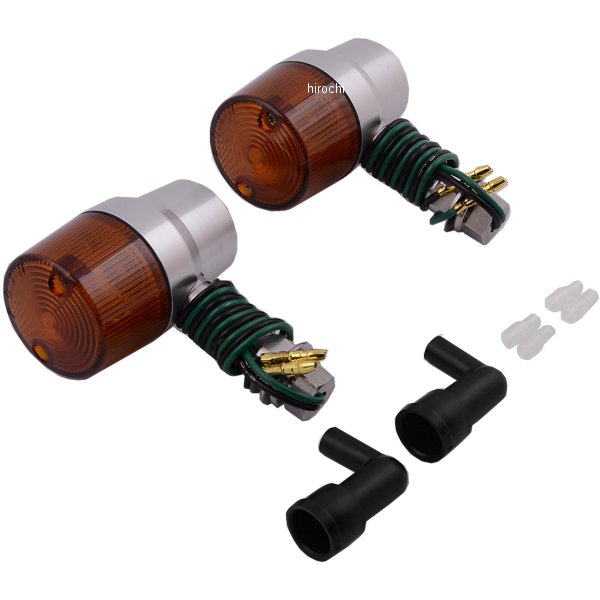 093032-23 ポッシュ POSH ミドルマシンドウインカー スーパーバイクタイプ ロングステーS球バルブ無し シルバー/オレンジ