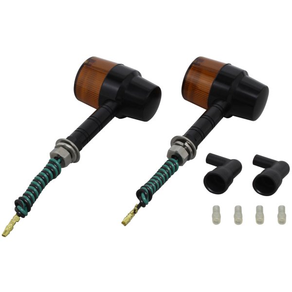 093032-W6 ポッシュ POSH ミドルマシンドウインカースーパーバイク スーパーロングステー シングル球 黒/オレンジ