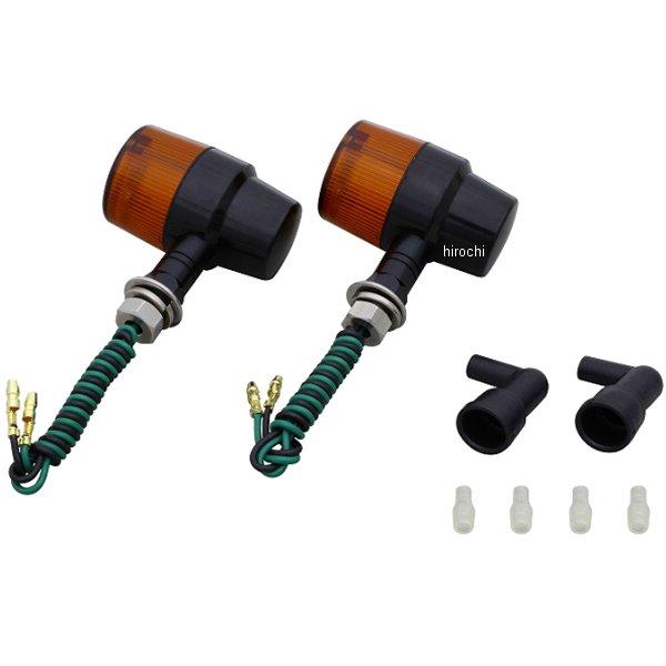 093033-26 ポッシュ POSH ミドルマシンドウインカー スーパーバイクタイプ ショートステー S球 バルブ無し 黒/オレンジ