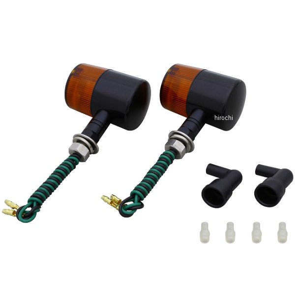 093092-26 ポッシュ POSH ミドルマシンドウインカー 71タイプ ショートステー S球 バルブ無し 黒/オレンジ