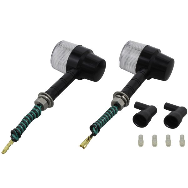 093132-W6 ポッシュ POSH ミドルマシンドウインカースーパーバイク スーパーロングステー シングル球 黒/クリア