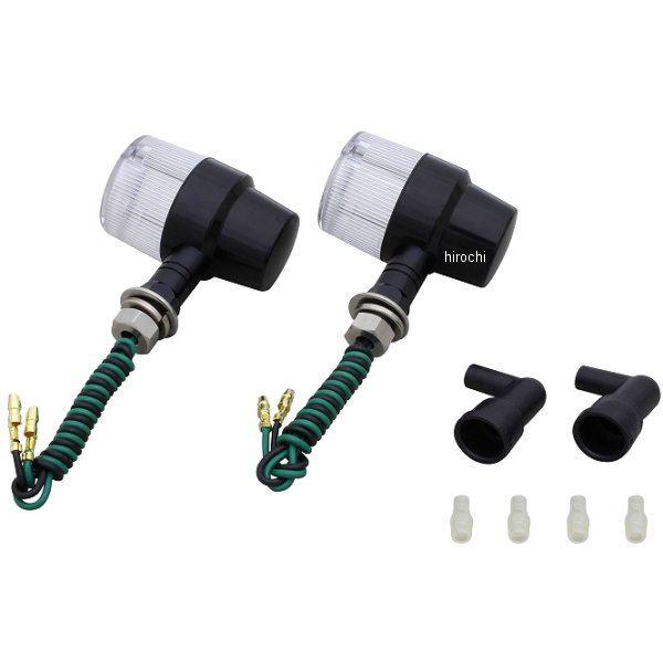 093133-26 ポッシュ POSH ミドルマシンドウインカー スーパーバイクタイプ ショートステー S球 バルブ無し 黒/クリア