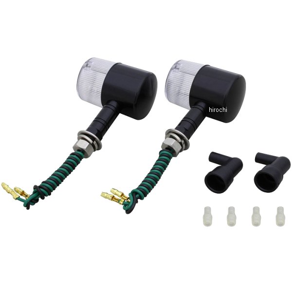 093191-26 ポッシュ POSH ミドルマシンドウインカー 71タイプ ロングステー S球 バルブ無し 黒/クリア