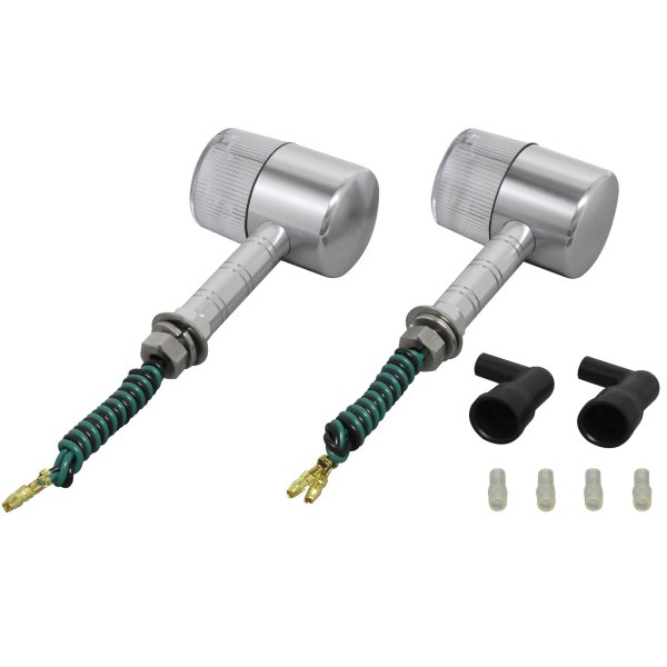 093191-W3 ポッシュ POSH ミドルマシンドウインカー71 スーパーロングステー シングル球 シルバー/クリア