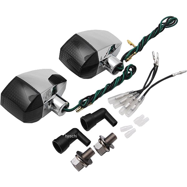 093281 ポッシュ POSH ZRタイプウインカー スタンダードレンズダイヤモンドカット S球 バルブ無し クローム/スモーク