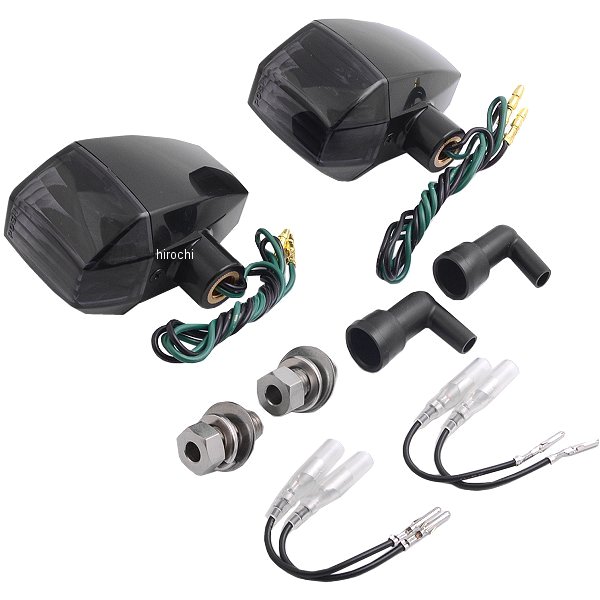 093285-06 ポッシュ POSH ZRタイプウインカー クリスタルカットレンズ S球 バルブ無し 黒/スモーク