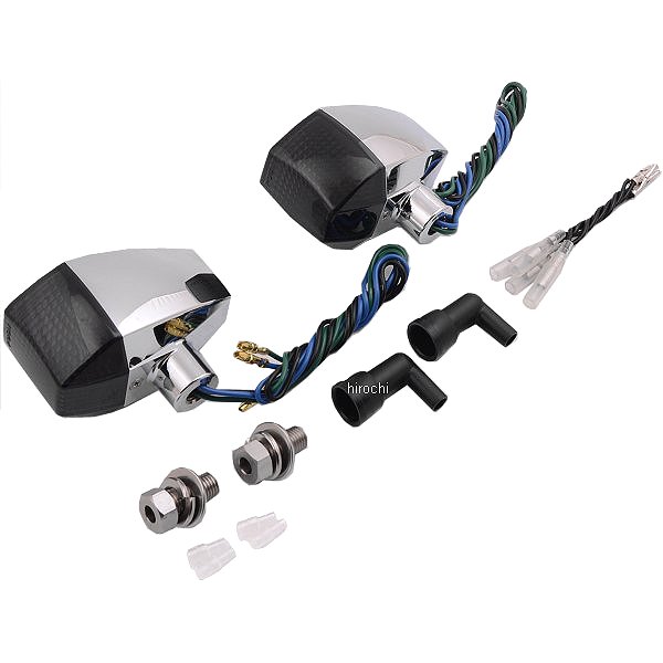 093681 ポッシュ POSH ZRタイプウインカー スタンダードレンズダイヤモンドカット W球 バルブ無し クローム/スモーク