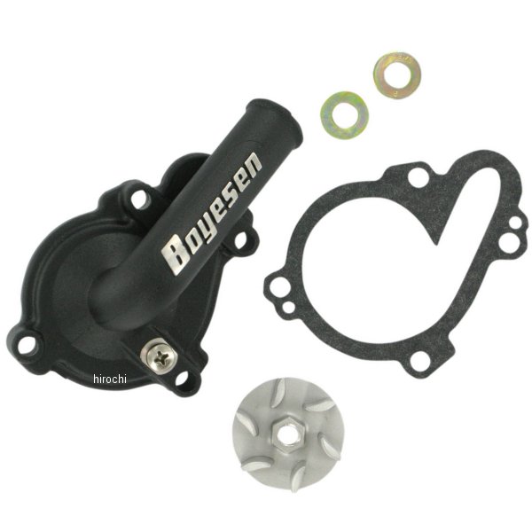 0940-0403 WPK37B ボイセン Boyesen ウォーターポンプカバー インぺラーセット 01年-09年 YZ250F アルミ 黒