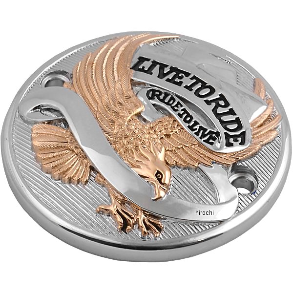 0940-0840 DRAG ポイントカバー Live To Ride 04年以降 XL クローム/ゴールド