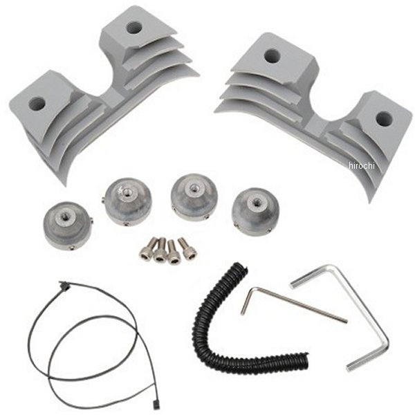 0940-1316 DRAG スパークプラグ ヘッドボルトカバー 04年以降 XL フィン シルバー