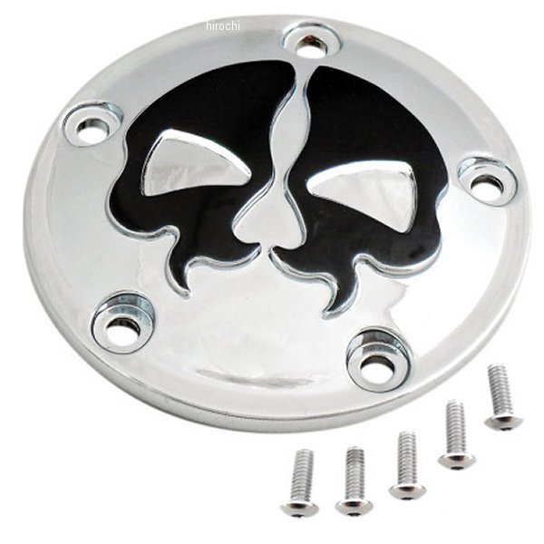 0940-1612 DRAG ポイントカバー スプリットスカル 99年-17年 Twin Cam クローム