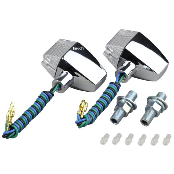 095447 ポッシュ POSH ウィンカー クラシカル スリム&シャープタイプ ダブル球 メッキ/クリア 2個入り