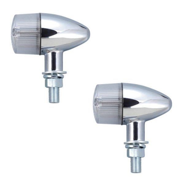 095499 ポッシュ POSH クラシカル砲弾ウインカー W球 2個入り クローム/ クリア