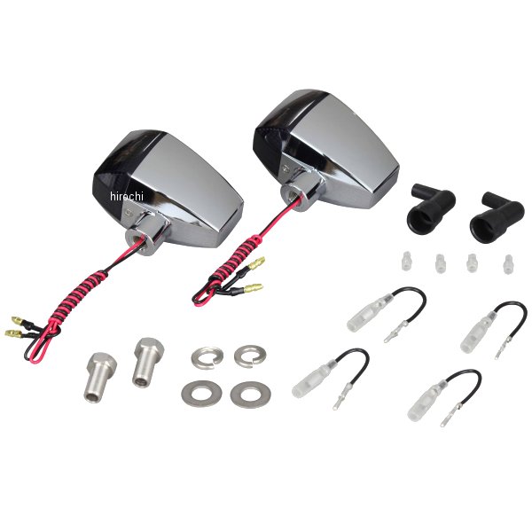 096063 ポッシュ POSH LEDウインカー ZRタイプ スタンダード シングル仕様 メッキ/スモーク 2個入り